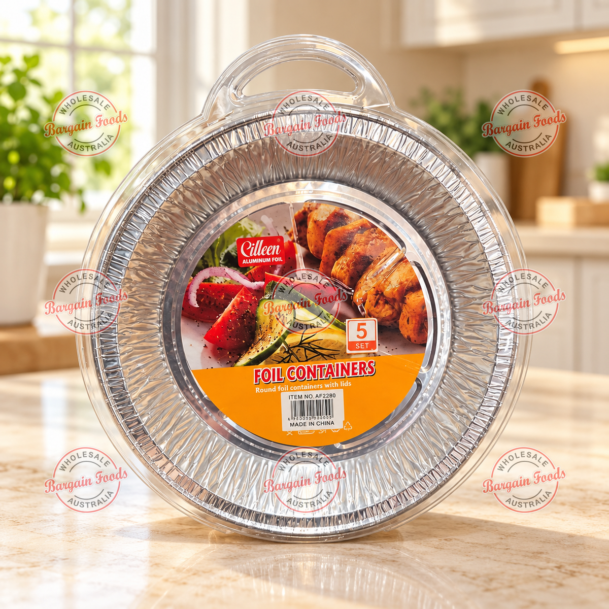 Cilleen Aluminium Round Foil Tray Without Lids - 5pcs CLEARANCE