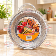 Cilleen Aluminium Round Foil Tray Without Lids - 5pcs CLEARANCE