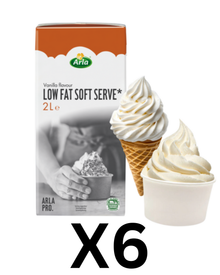 Arla Pro Low Fat Vanilla Flavoured Soft Serve Mix - 2L x 6 (BULK)