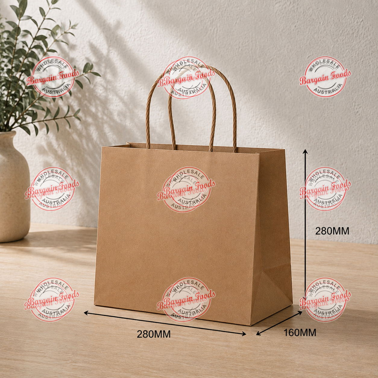 Kraft Uber Bags Small - 250pcs (BULK)