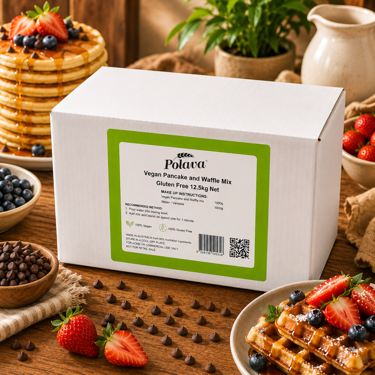 Polava Vegan Pancake And Waffle Mix - 12.5kg