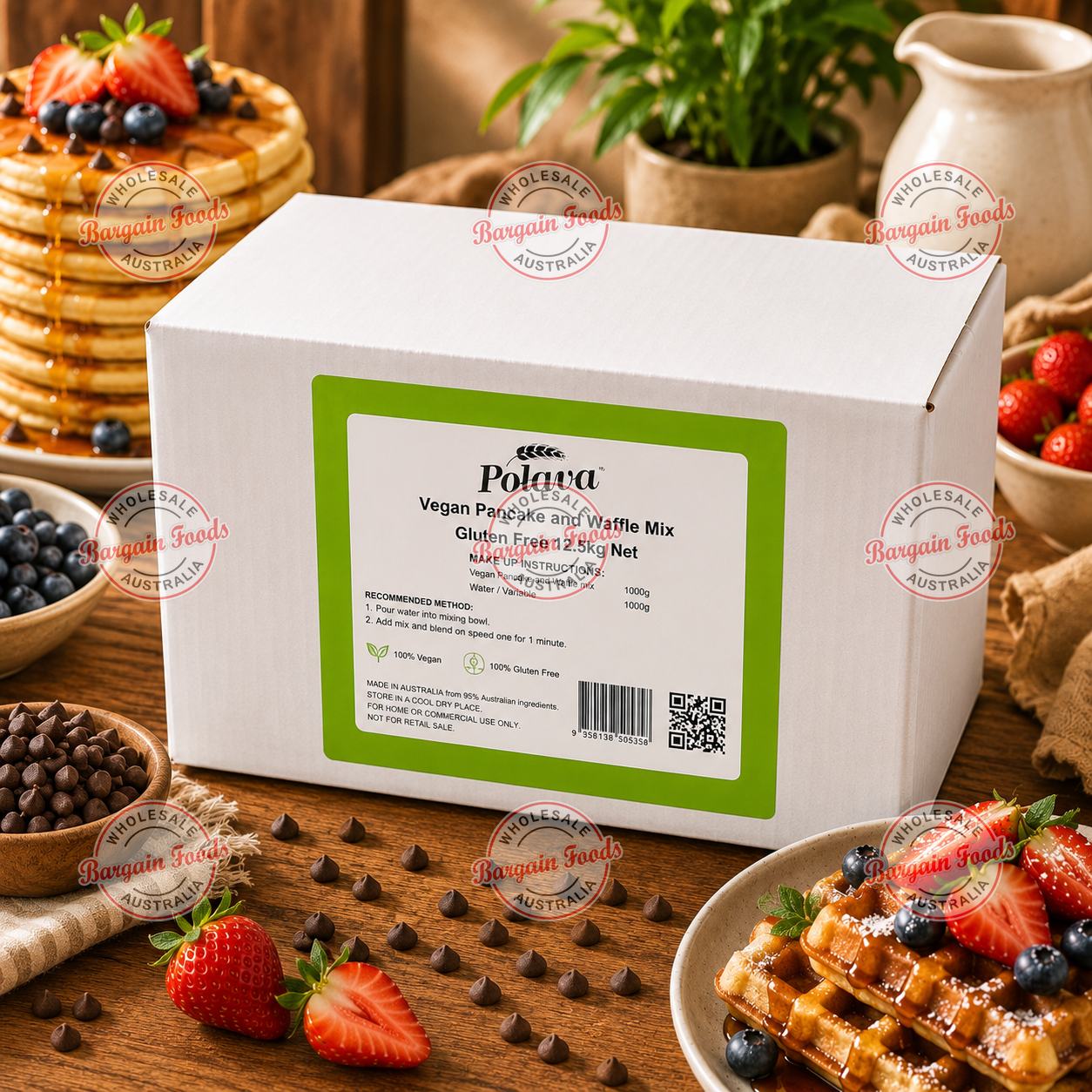 Polava Vegan Pancake And Waffle Mix - 12.5kg