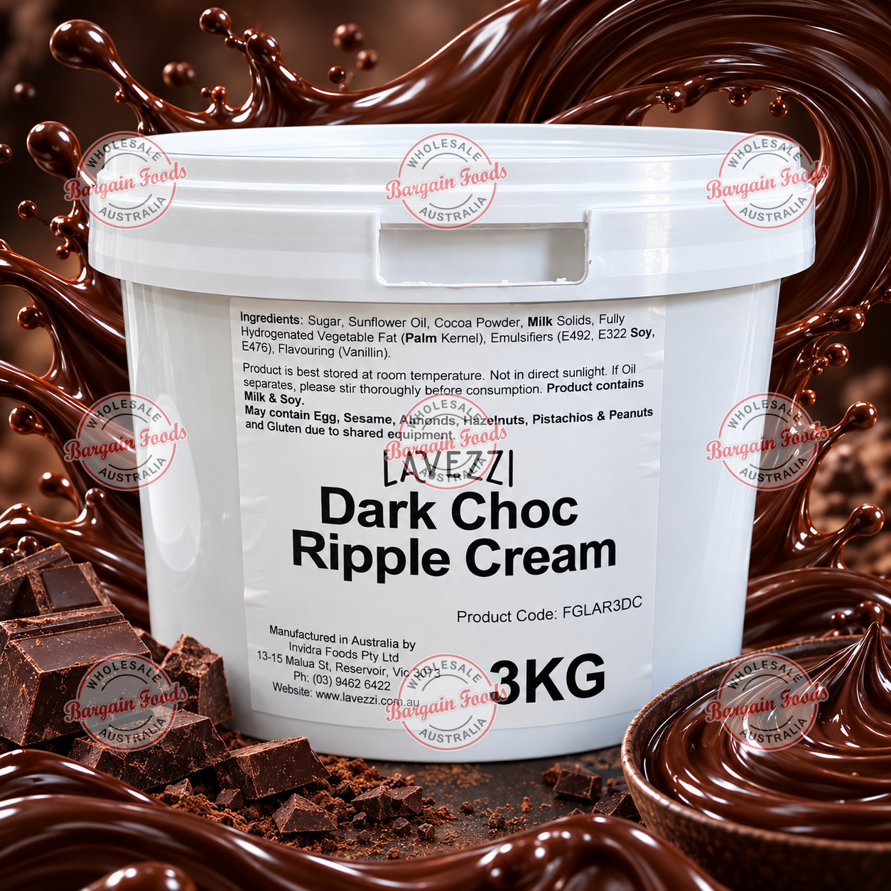 Dark Chocolate Ripple Cream - 3kg