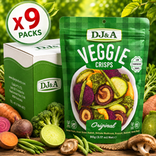 DJ&A Original Veggie Crisps  - 90g x9 (BULK)