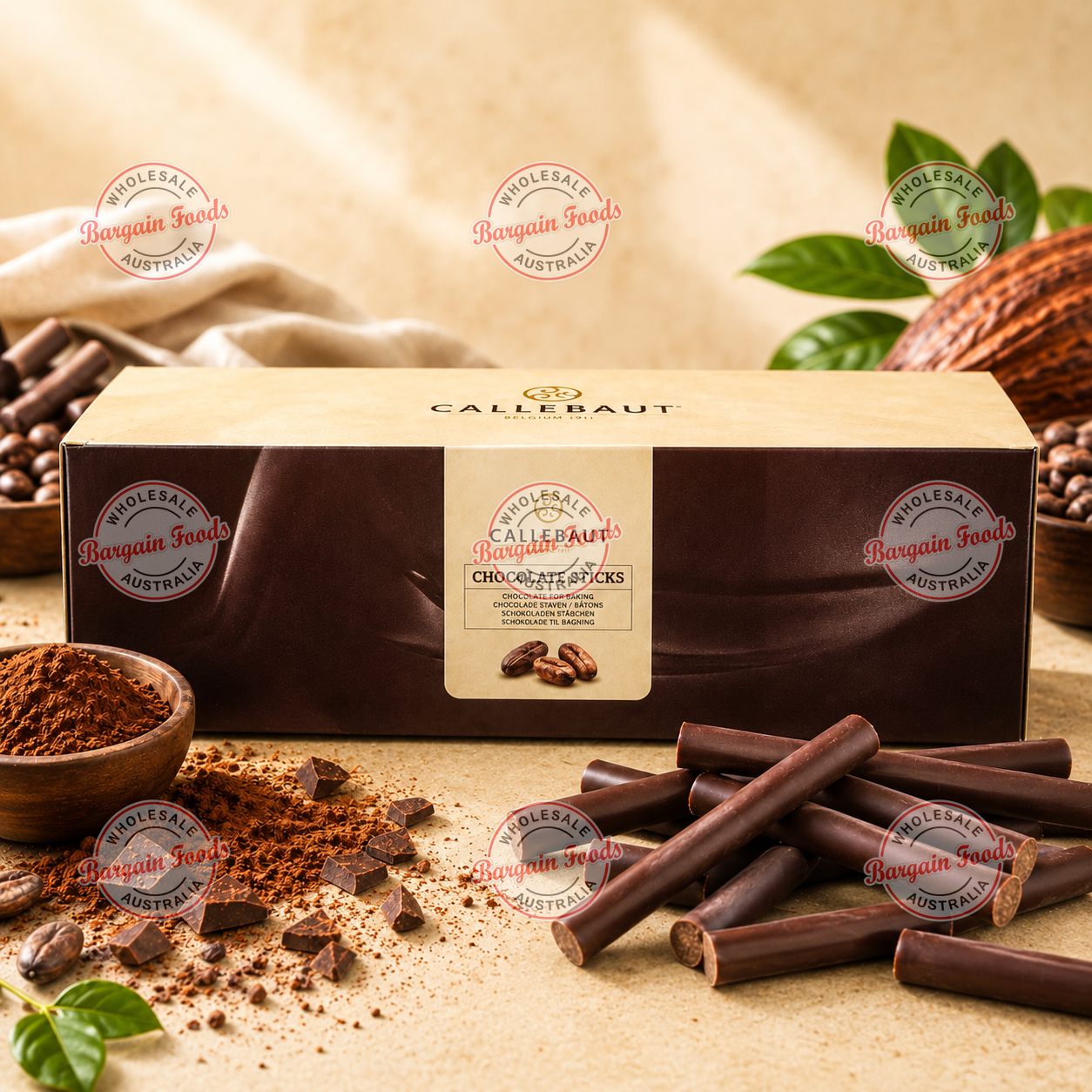 Callebaut Dark Chocolate Sticks - 8cm 1.6kg