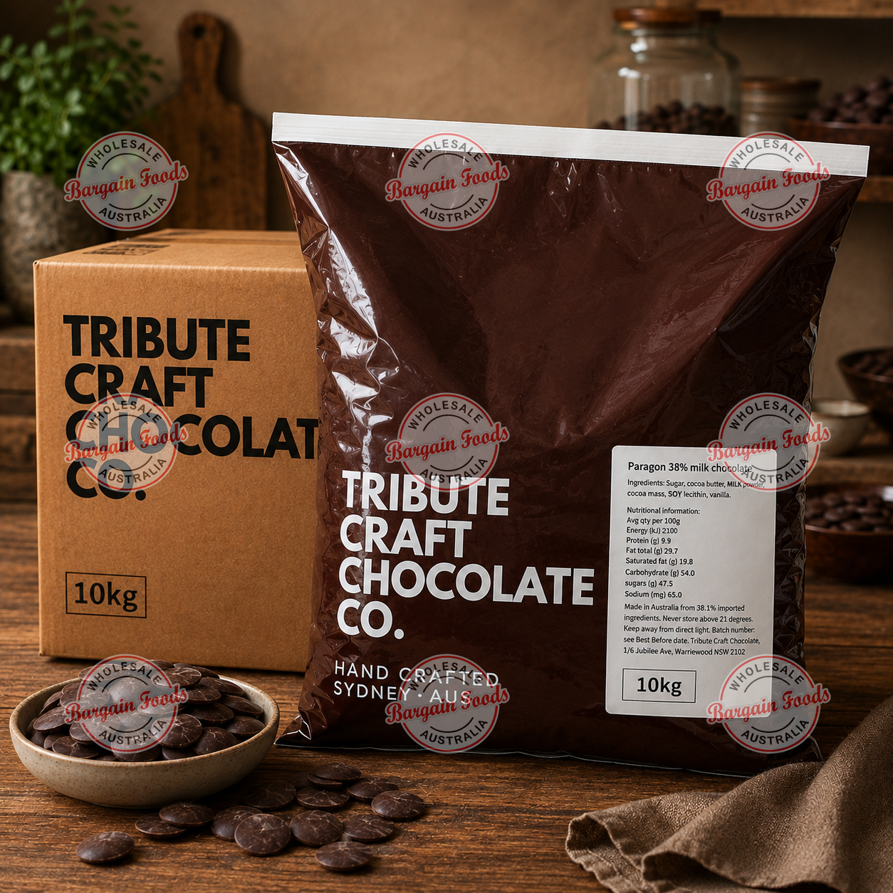 Paragon Tribute 55% Couverture Dark Chocolate - 10kg