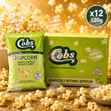Cobs Natural Popcorn Lightly Salted & Slightly Sweet - 12 x 120g (BULK)