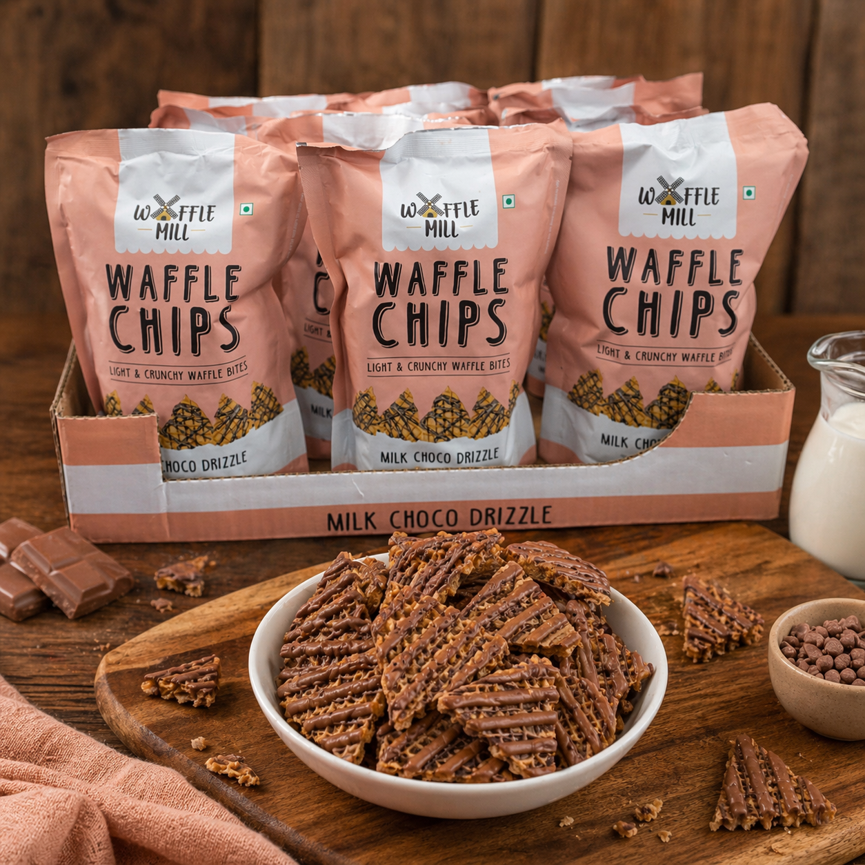 Waffle Mill Waffle Chips - 80g x15 (BULK)