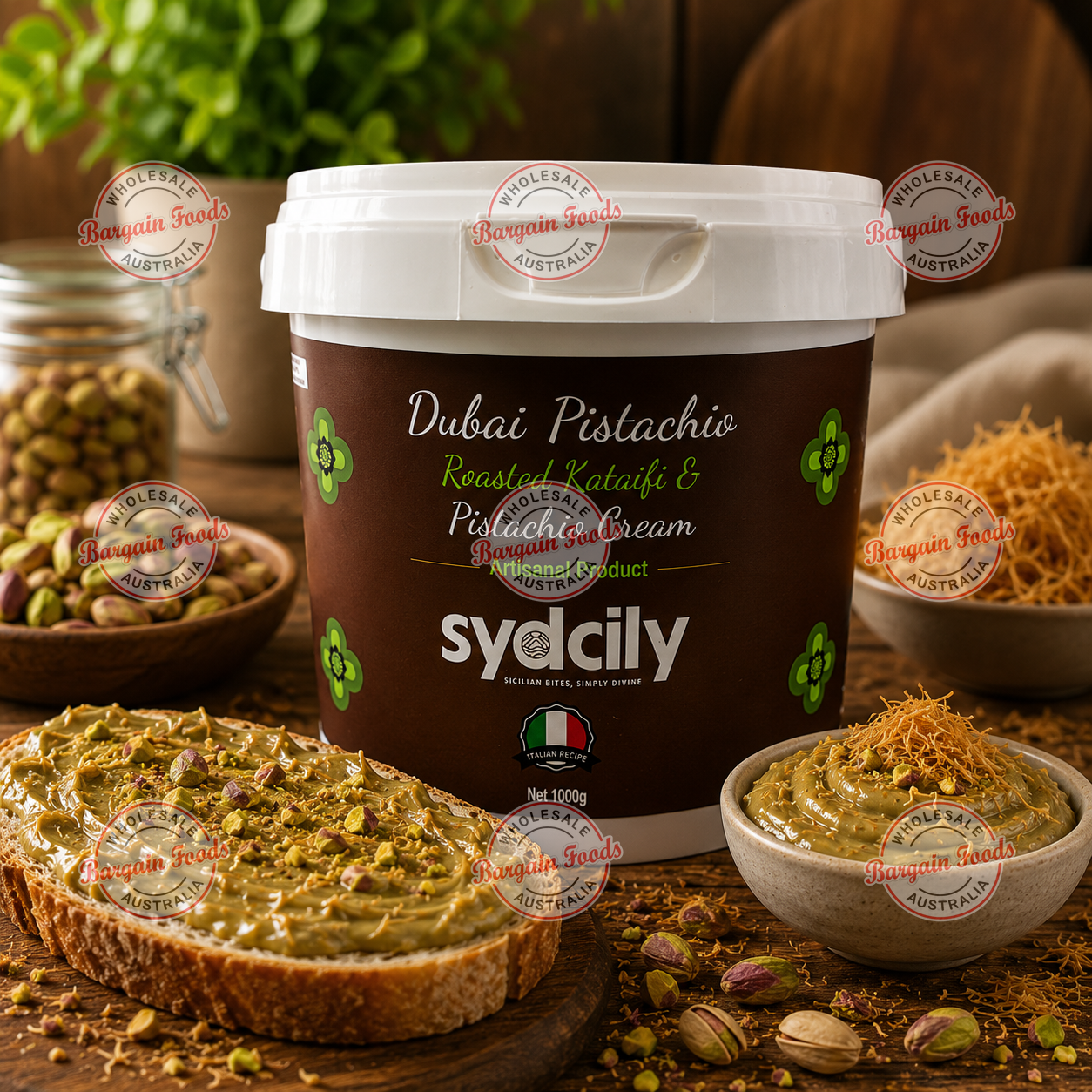 Sydcily Dubai Pistachio Cream Spread - 1kg