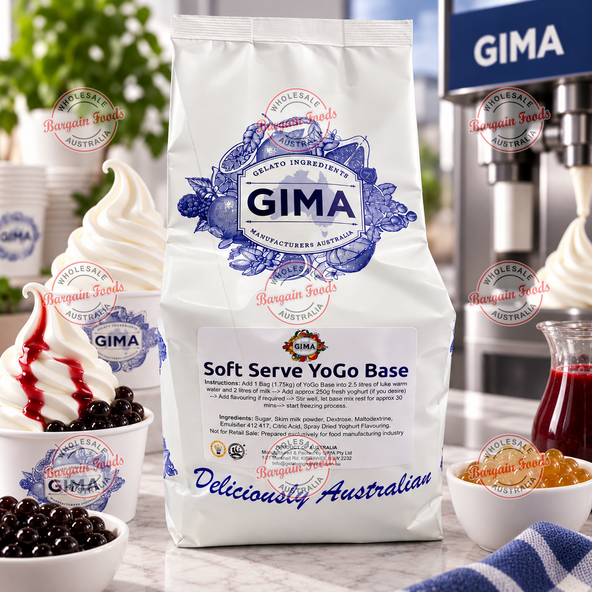 Gima Soft Serve Frozen Yoghurt Base - 1.75kg