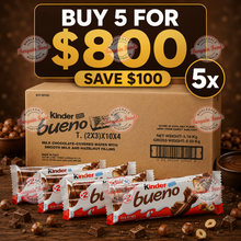 Kinder Bueno Bars - 120 Bars x5 (BULK BUNDLE OF x5)
