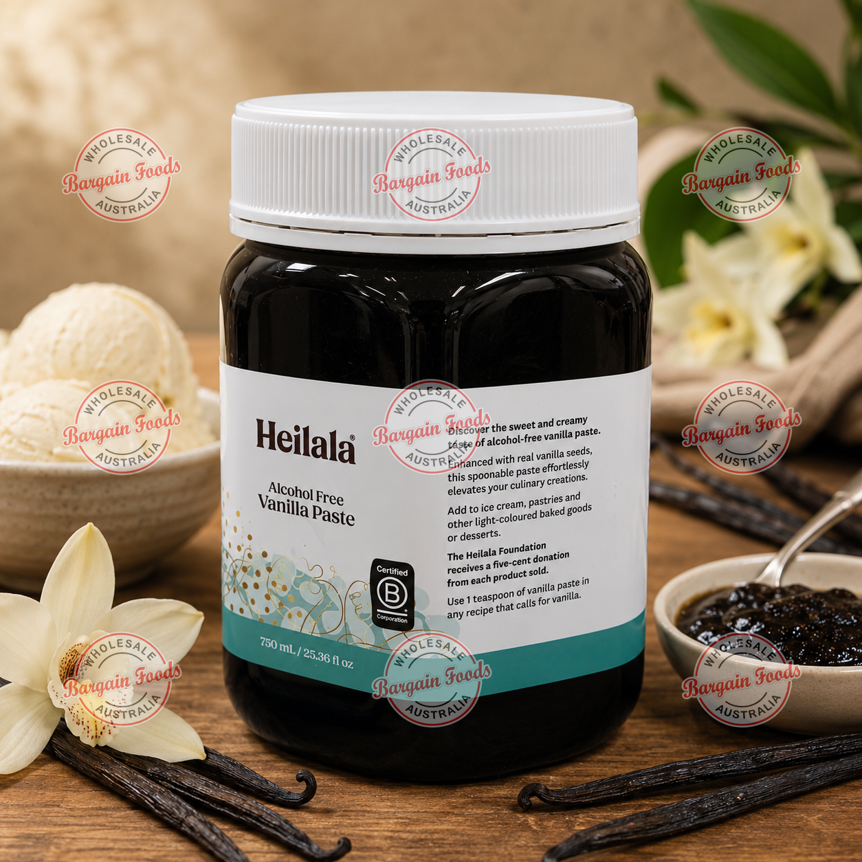 Heilala Alcohol Free Vanilla Paste - 750ml