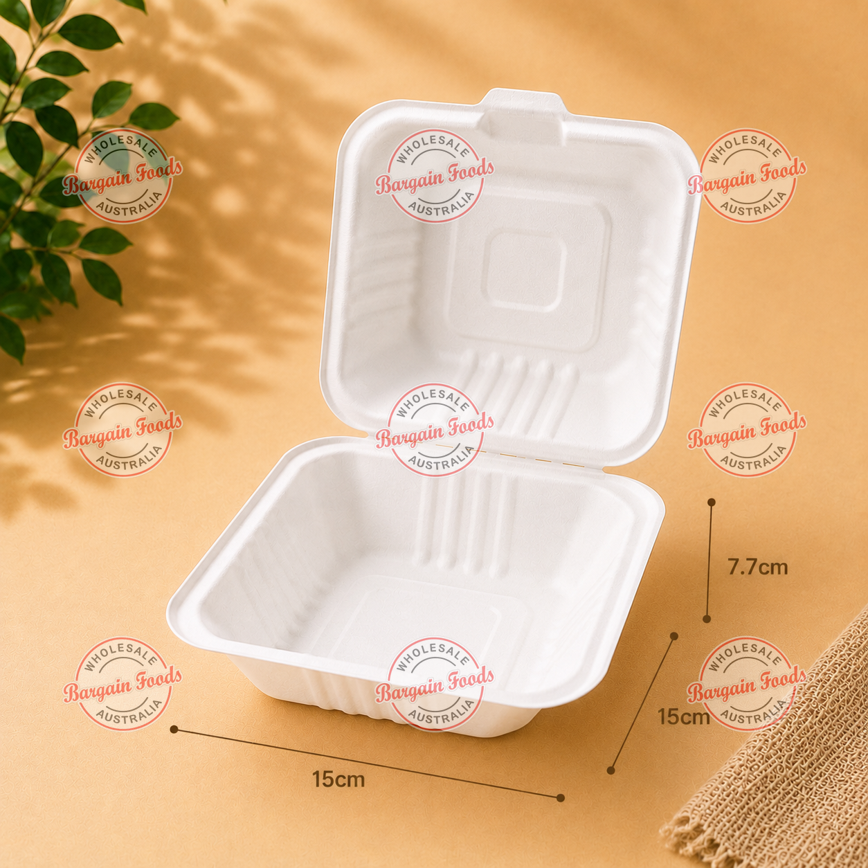 Sugarcane Burger Box - 400pcs (BULK)