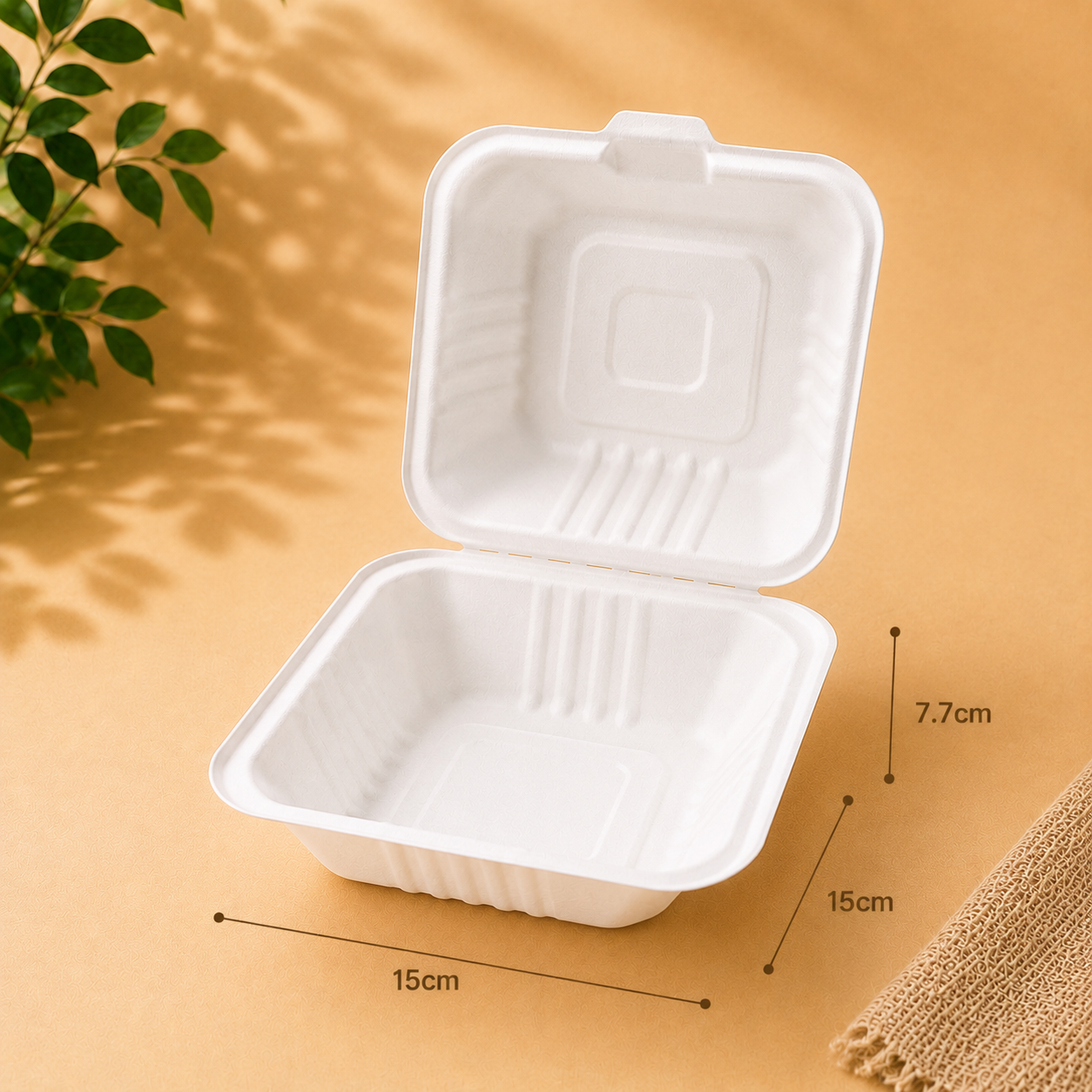 Sugarcane Burger Box - 400pcs (BULK)