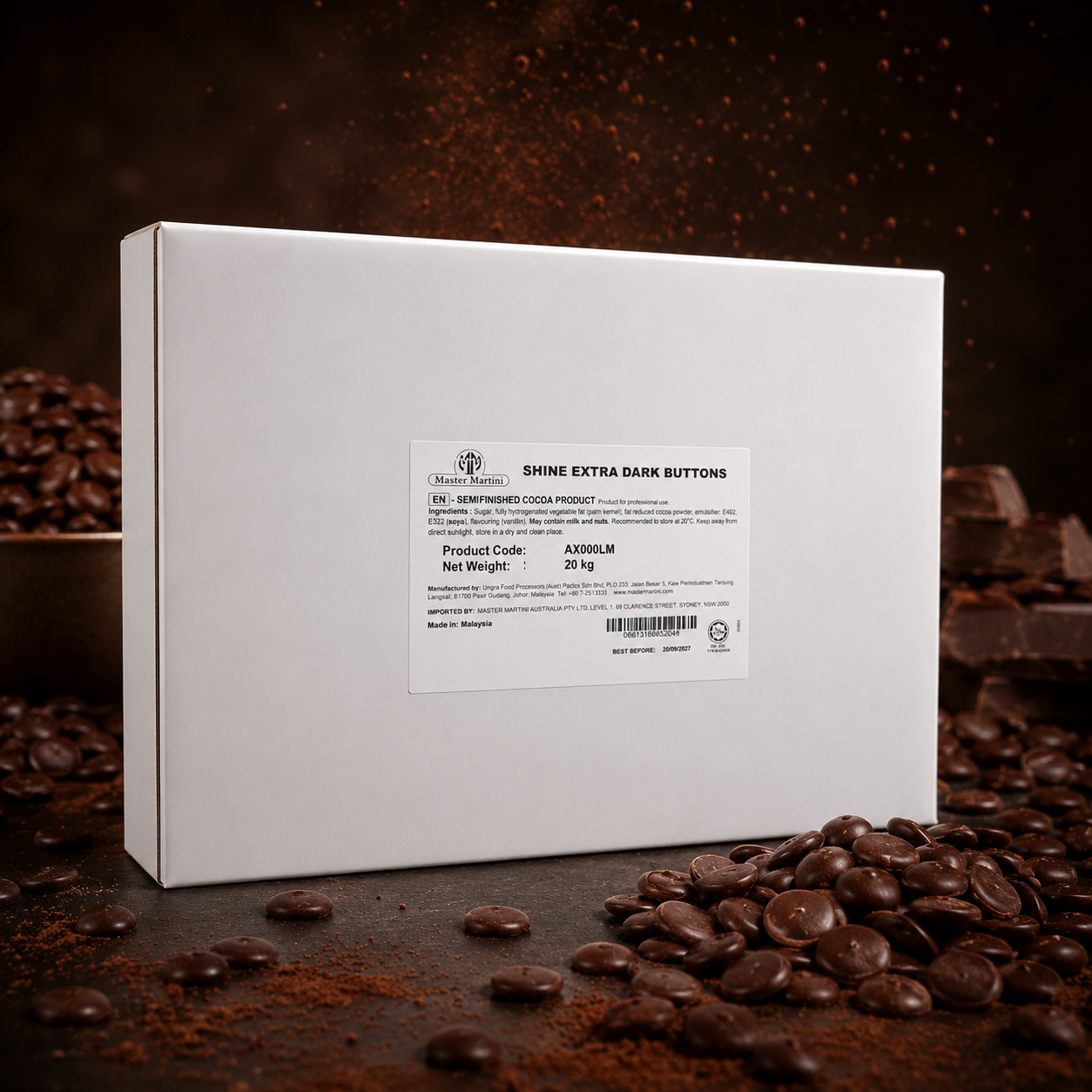 Master Martini Shine Extra Compound Dark Chocolate - 20kg