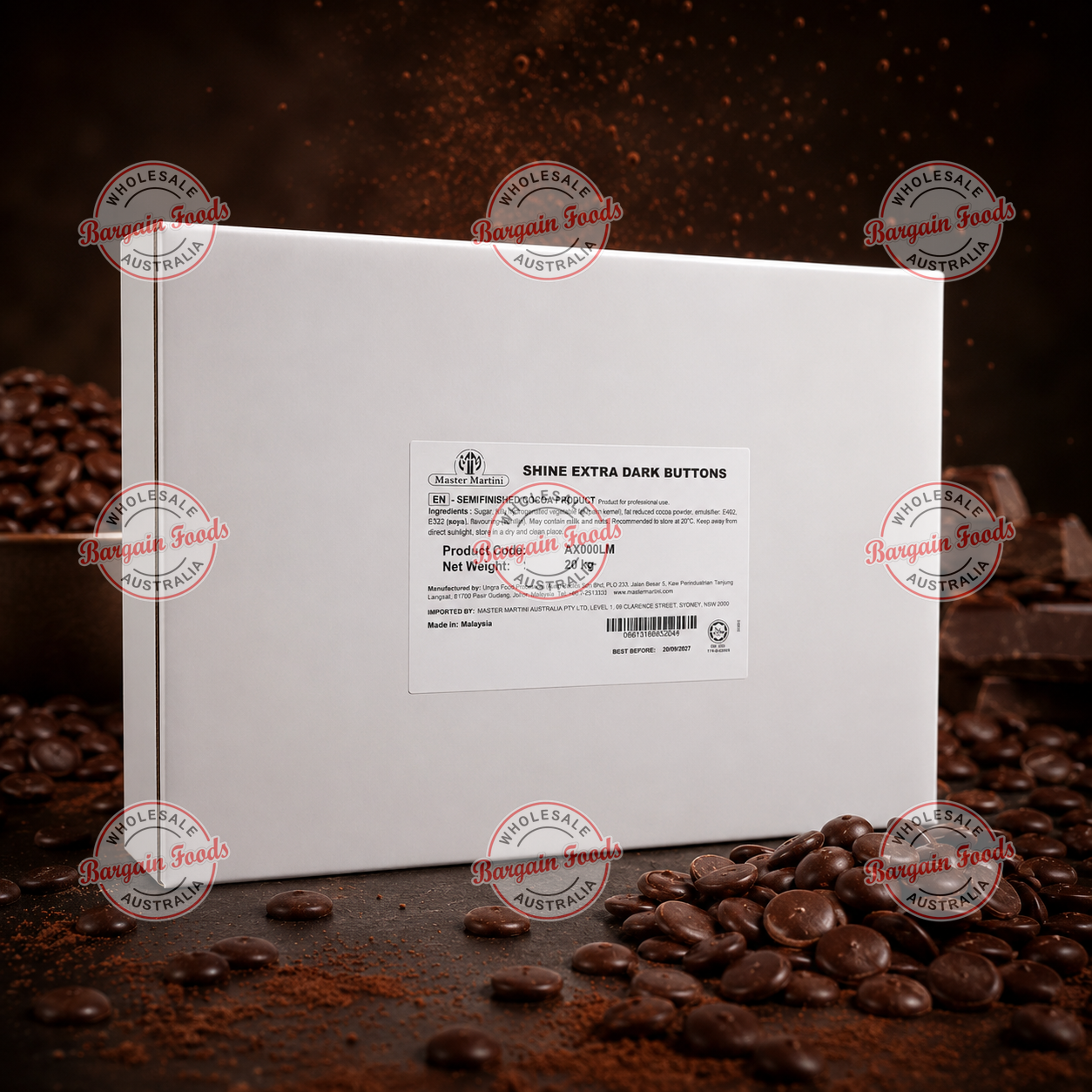 Master Martini Shine Extra Compound Dark Chocolate - 20kg