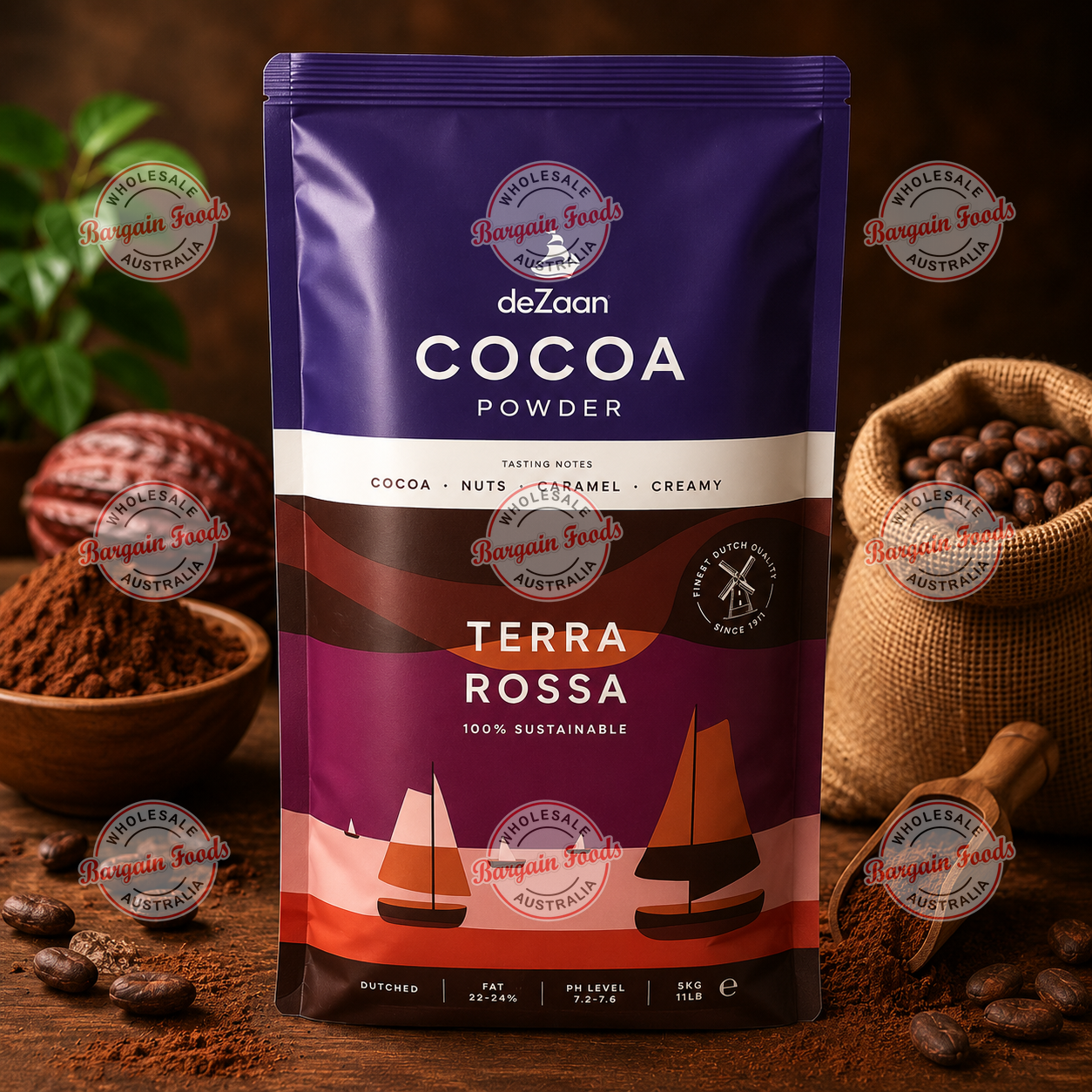 DeZaan Terra Rossa Cocoa Powder - 5kg – Bargain Wholesale Foods