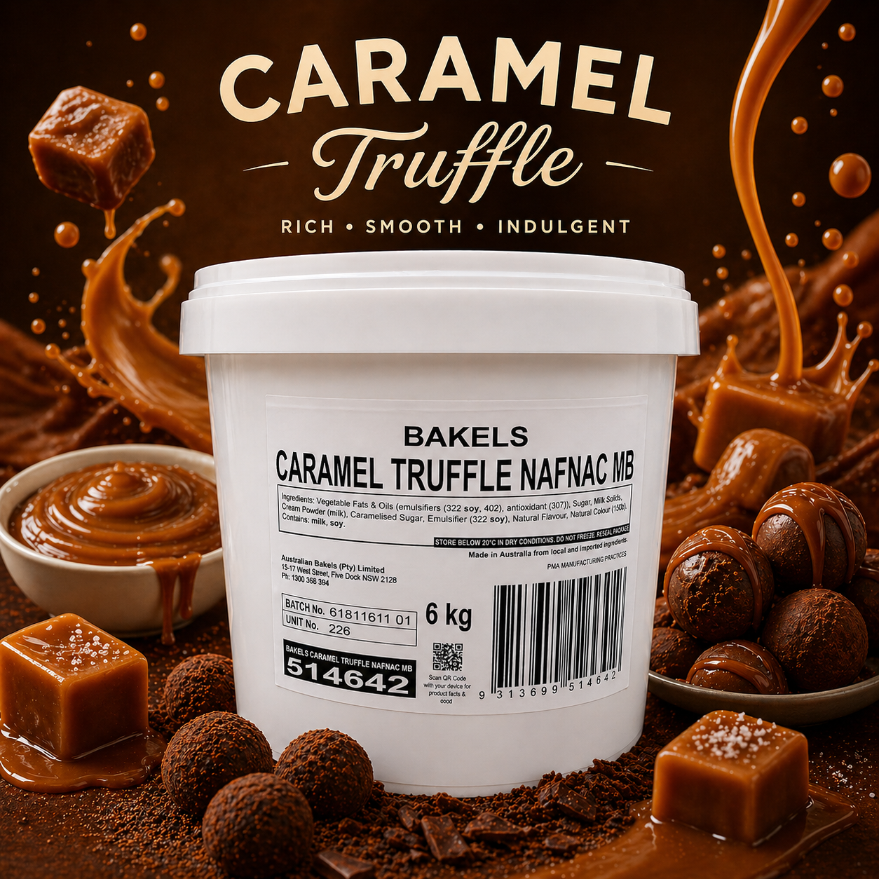Bakels Caramel Truffle Spread - 6kg