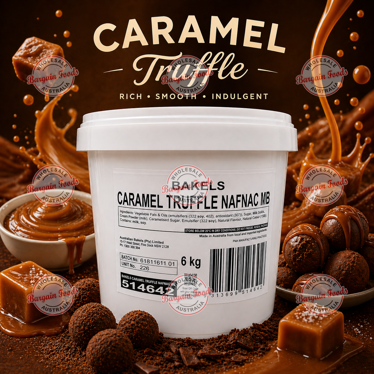 Bakels Caramel Truffle Spread - 6kg