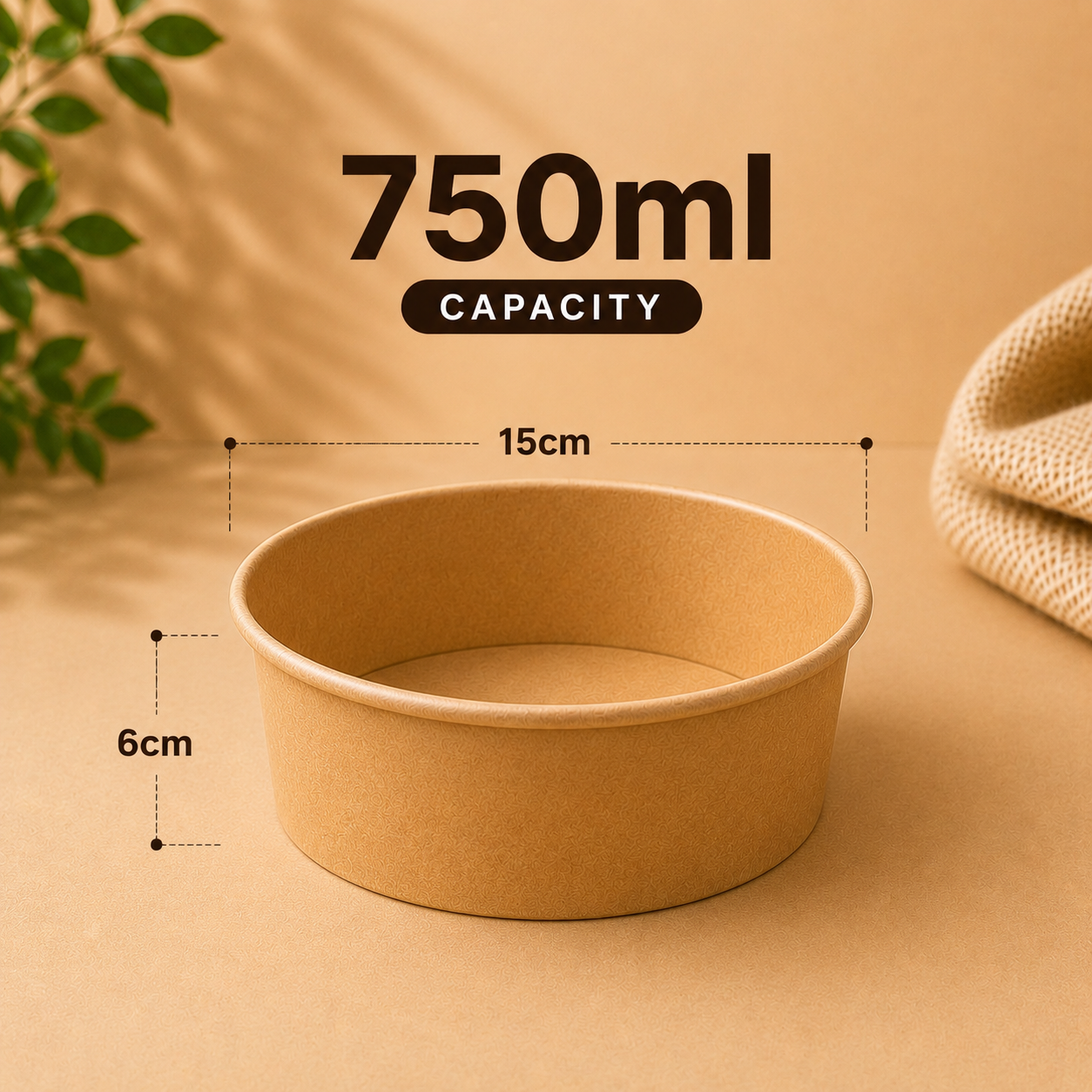 Kraft Salad Bowls 750ml - 300pcs (BULK)