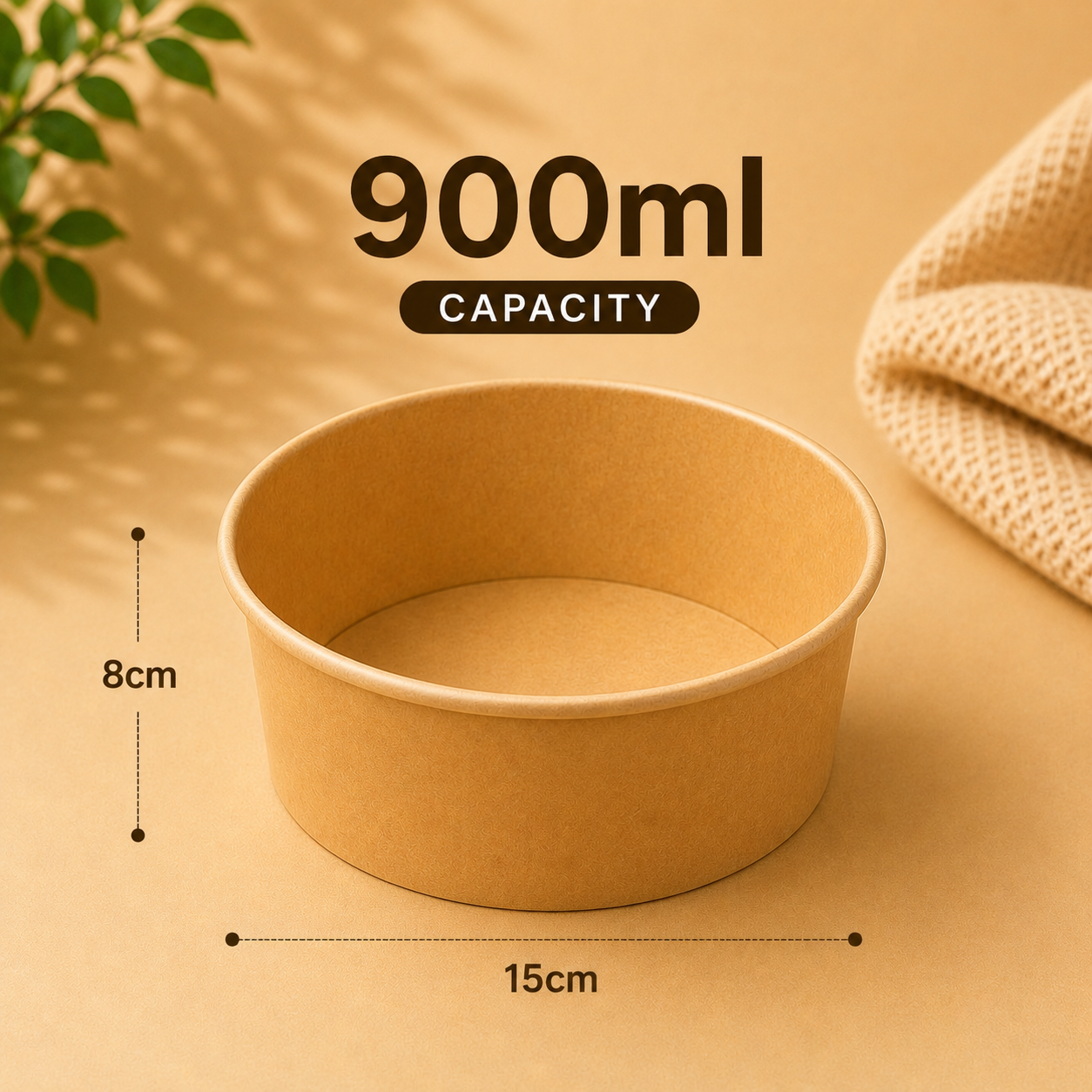 Kraft Salad Bowls 900ml - 300pcs (BULK)