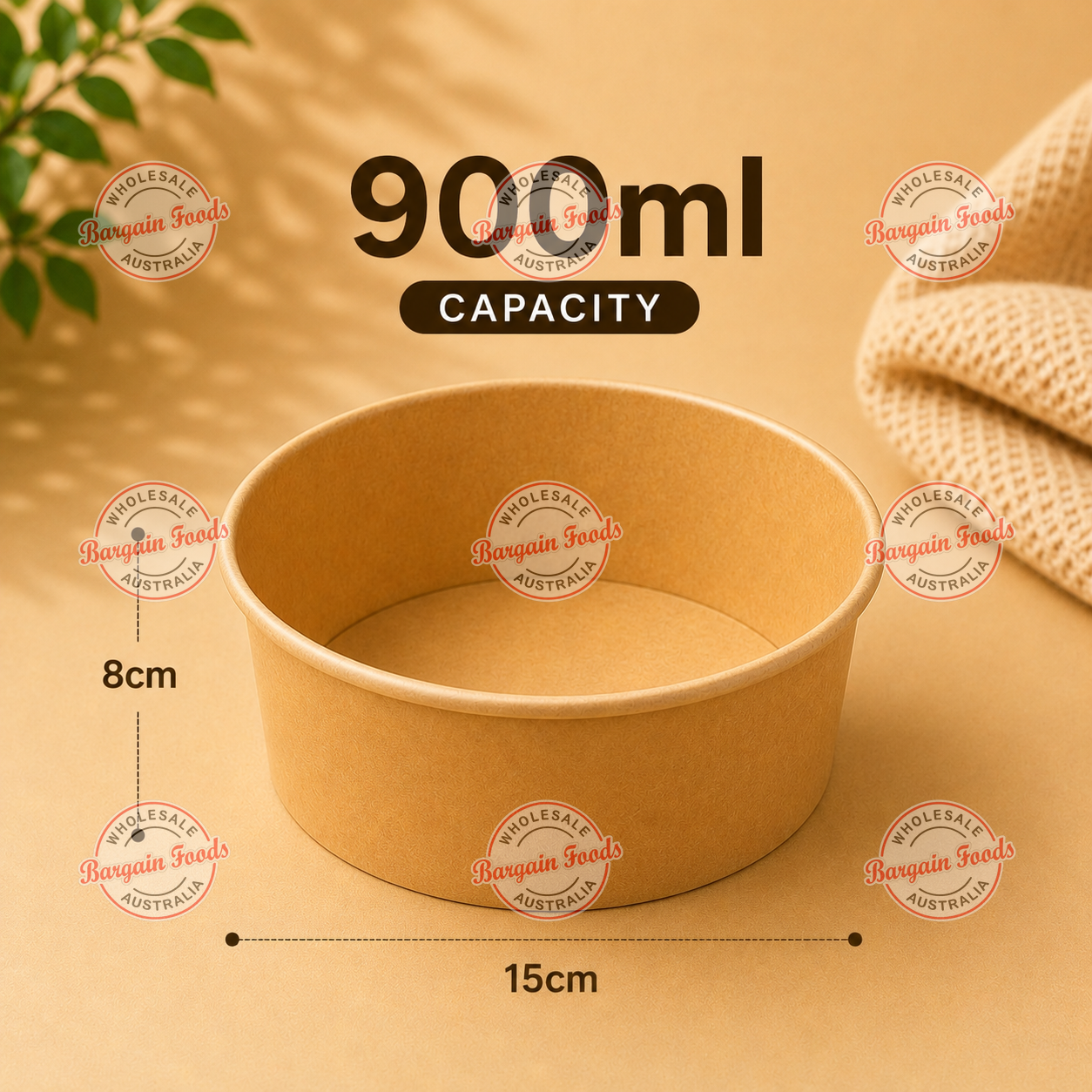 Kraft Salad Bowls 900ml - 300pcs (BULK)