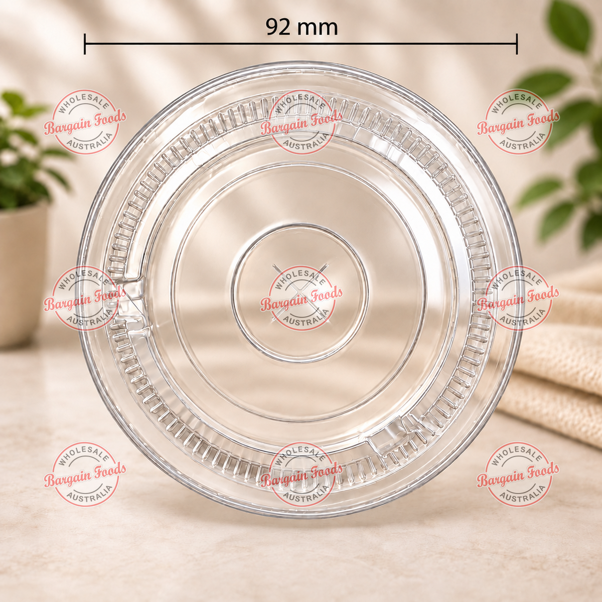 Clear Flat X-Shot Lids 92mm Top - 1000pcs (BULK)