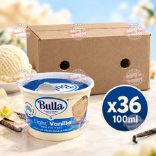 Bulla Light Vanilla Ice Cream Cups - 100ml x 36 (BULK)