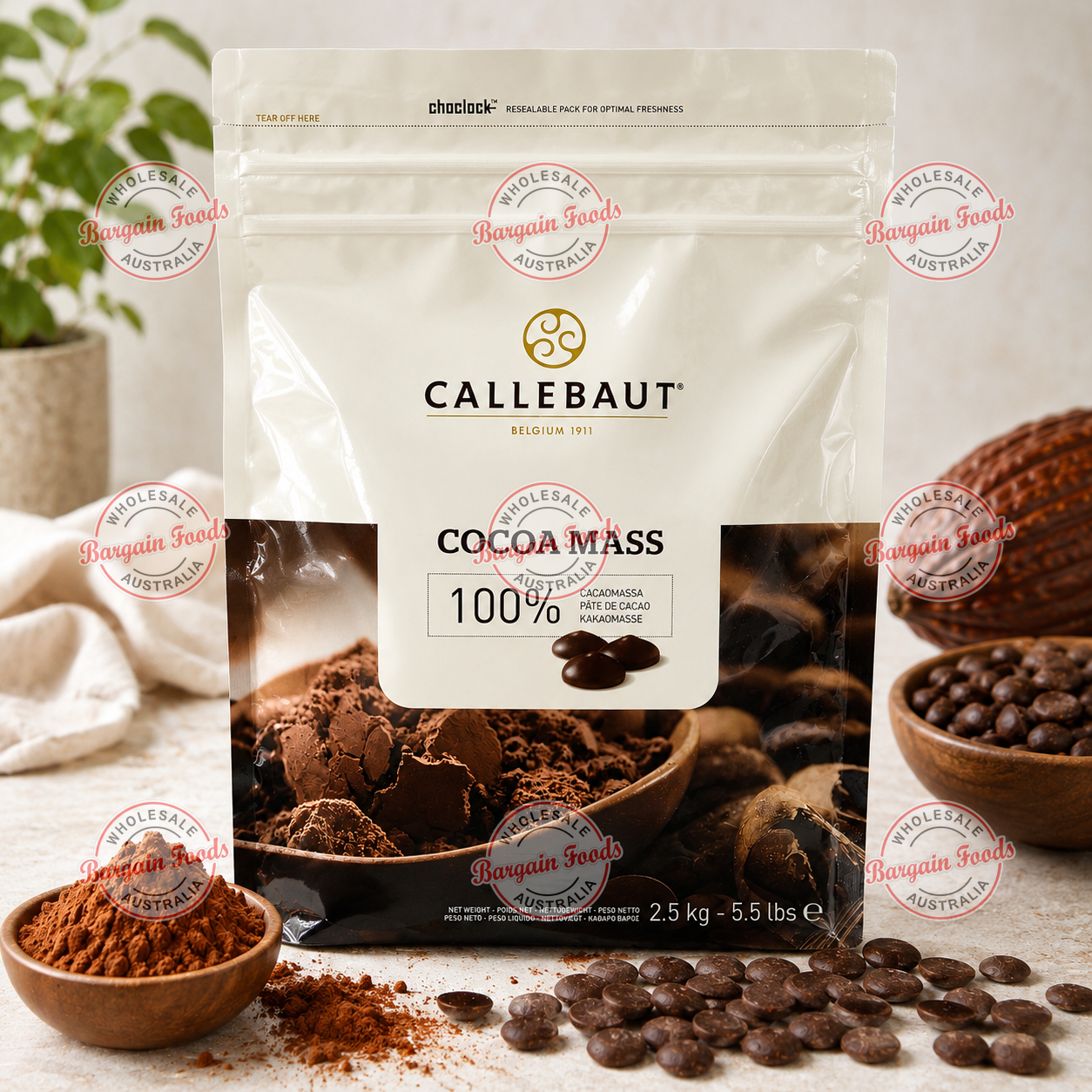 Callebaut Cocoa Mass 100% - 2.5kg