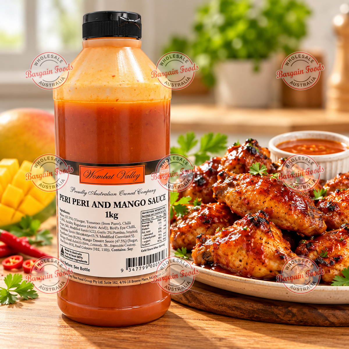 Wombat Valley Peri Peri & Mango Sauce - 1kg