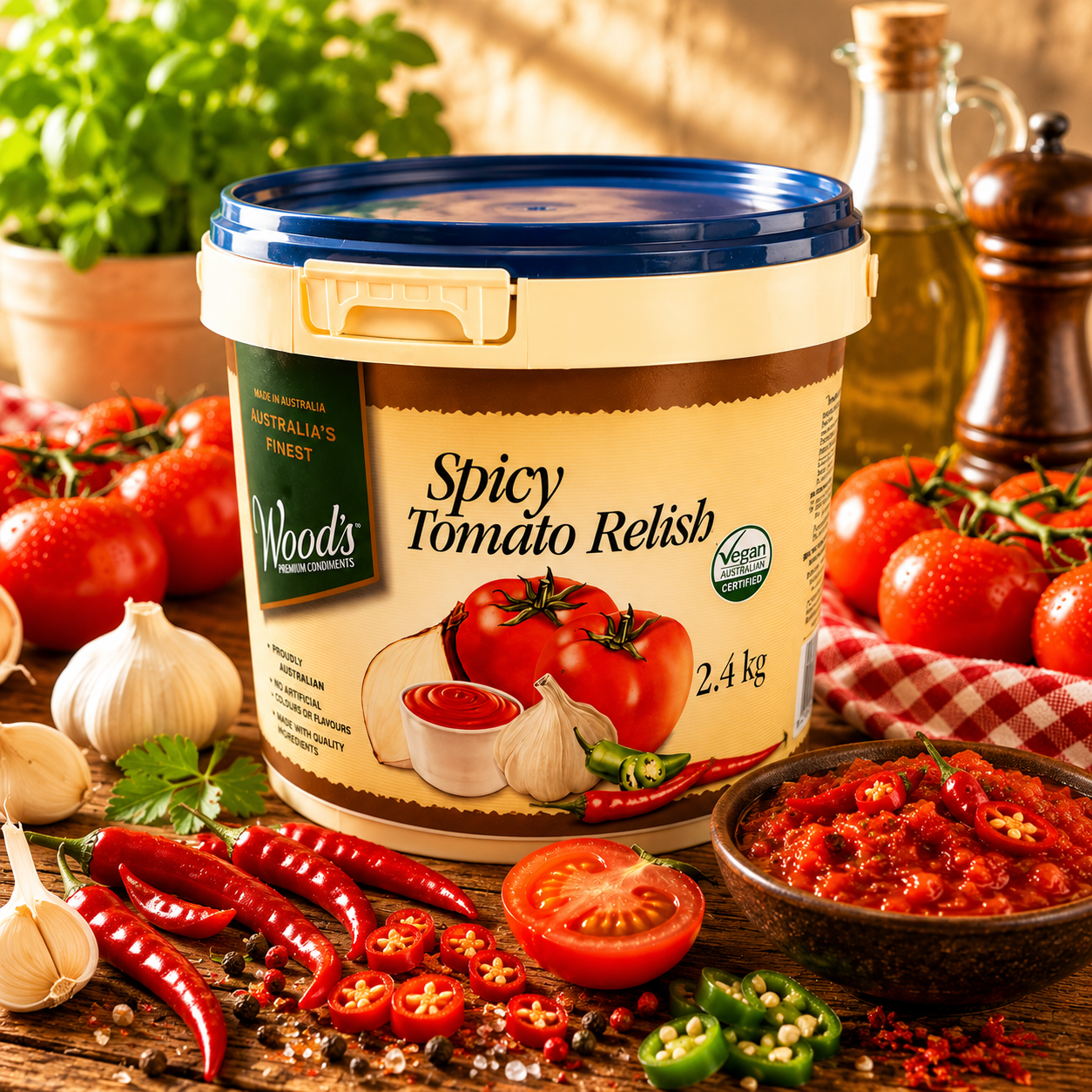 Wood's Spicy Tomato Relish - 2.4kg