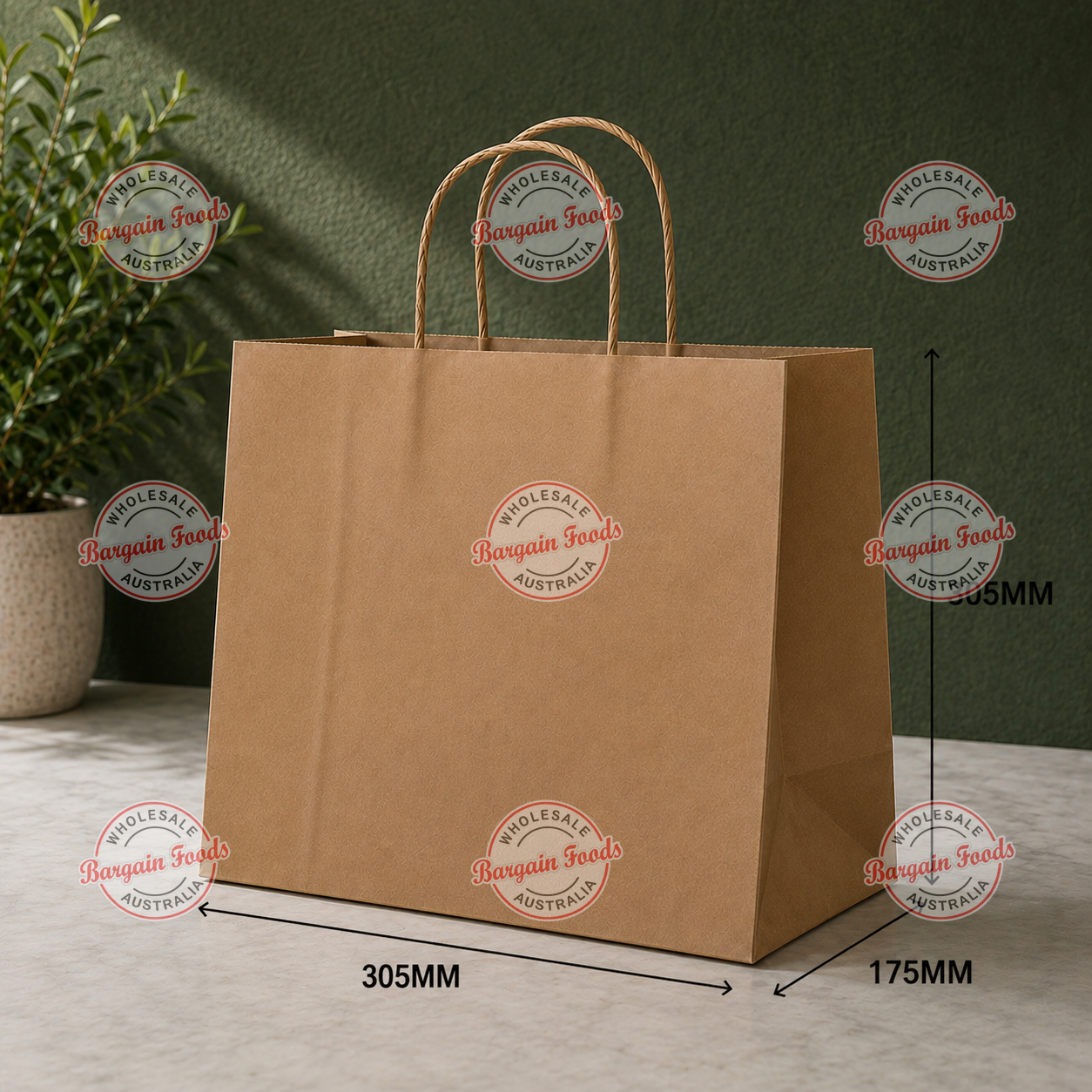 Kraft Uber Bags Medium - 250pcs (BULK)