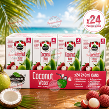 Green Leaf Coconut Water Lychee Flavour - 240ml x 24