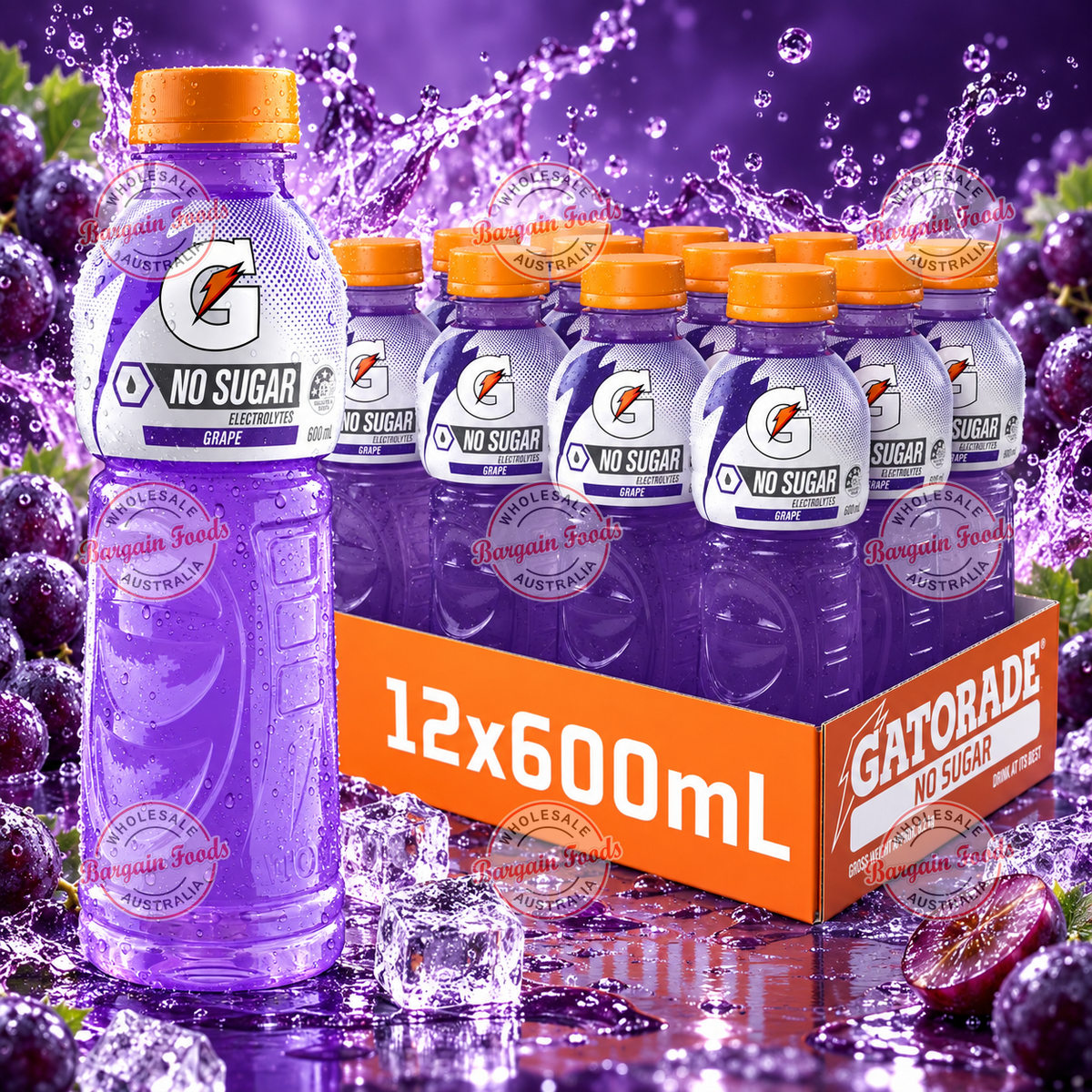 Gatorade Fierce Grape - 600ml x12 (BULK)