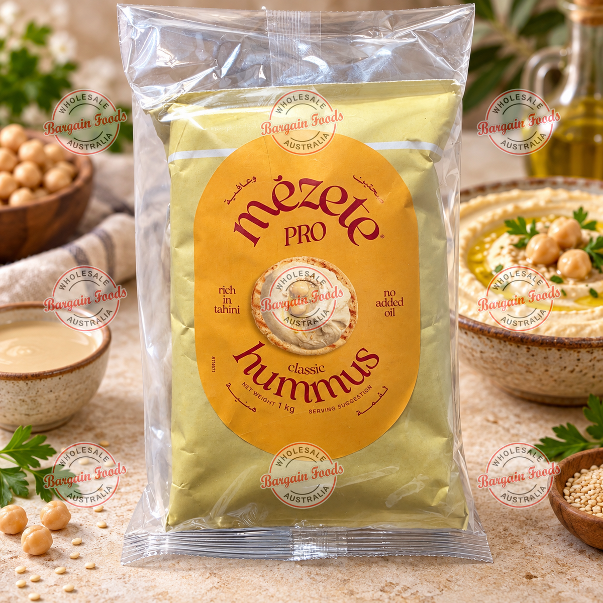 Mezete Classic Hummus Dip - 1kg BB 31/10/26