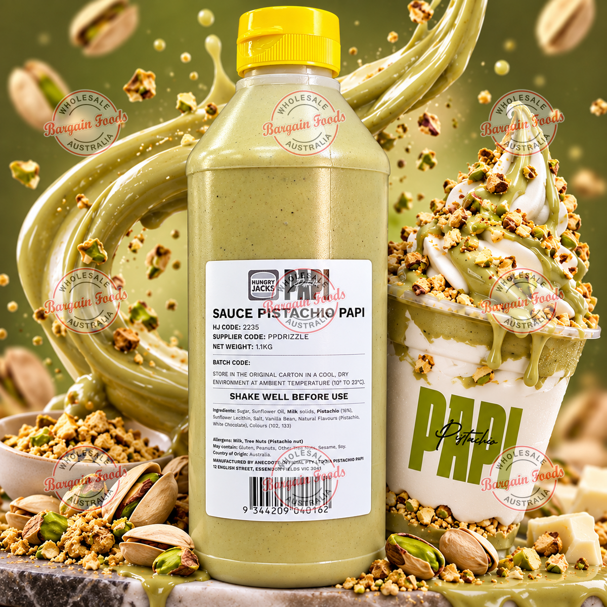 Pistachio Papi Sauce - 1.1kg