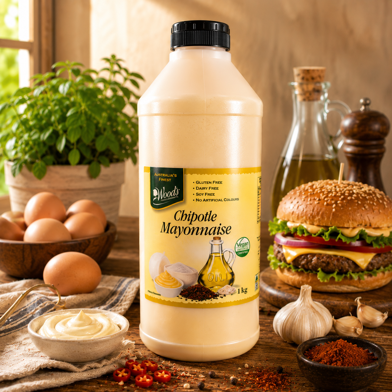 Wood's Chipotle Mayonnaise - 1kg Vegan