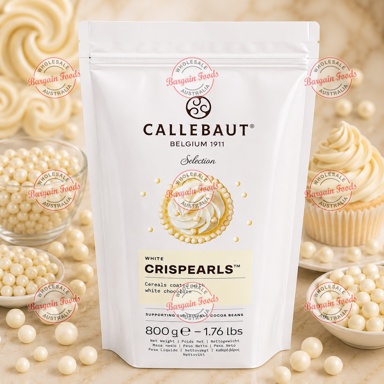 Callebaut White Crisp Pearls - 800g
