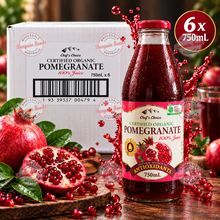 Chefs Choice 100% Organic Pure Pomegranate Juice - 6x 750ml (BULK)