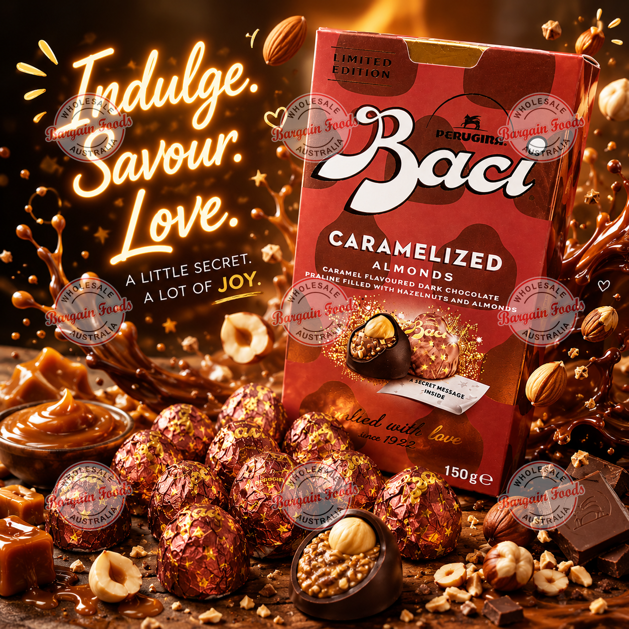 Baci Caramelized Almond And Hazelnut Dark Chocolate - 150g CLEARANCE BB31/7/26