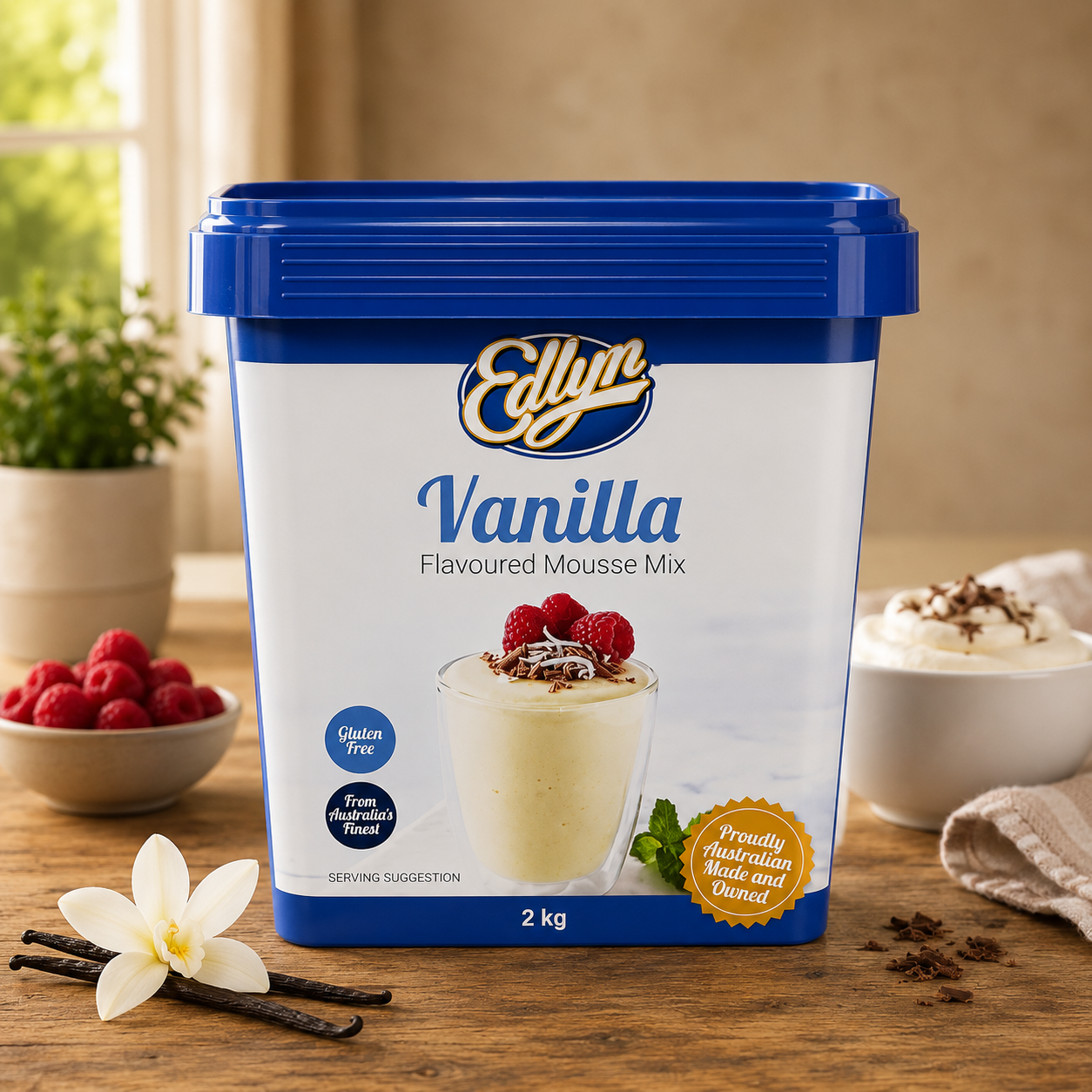 Edlyn Vanilla Mousse Flavoured Mix - 2kg