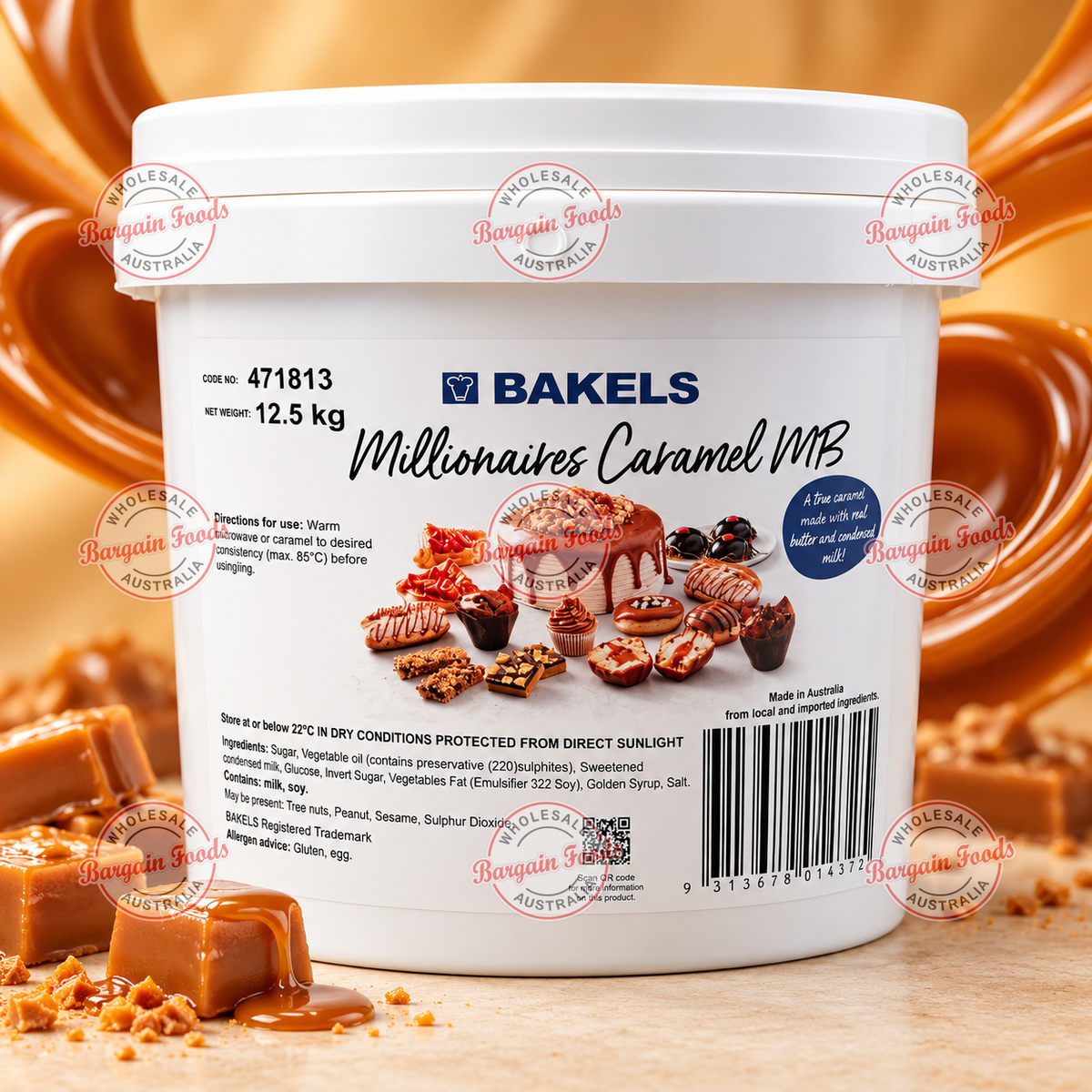 Bakels Millionaires Caramel Spread - 12kg