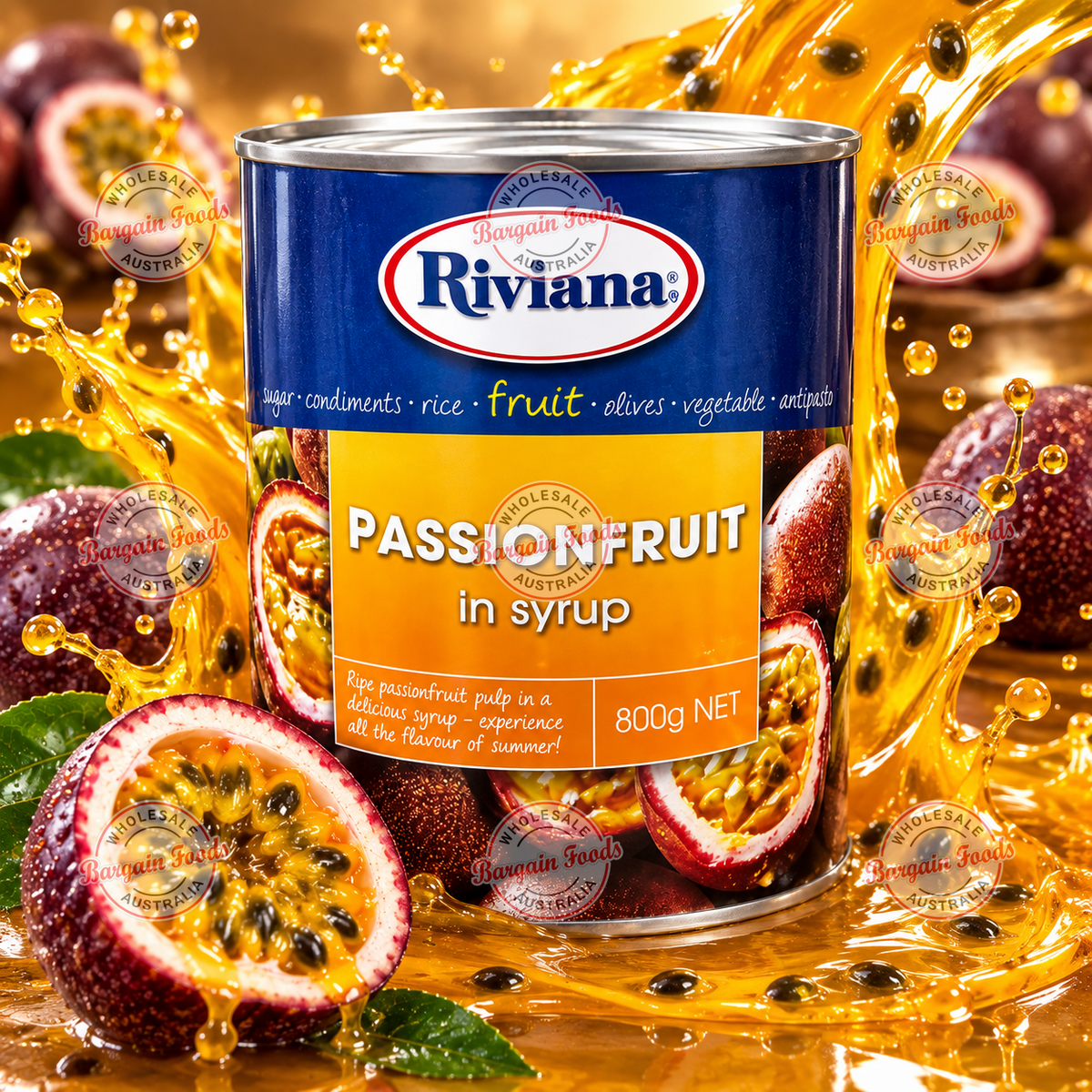 Riviana Passion Fruit Syrup - 800ml CLEARANCE