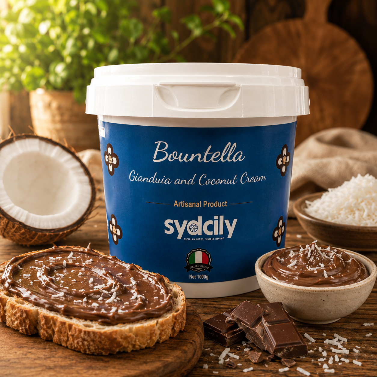 Sydcily Bountella Cream Spread - 1kg (Like Bounty)