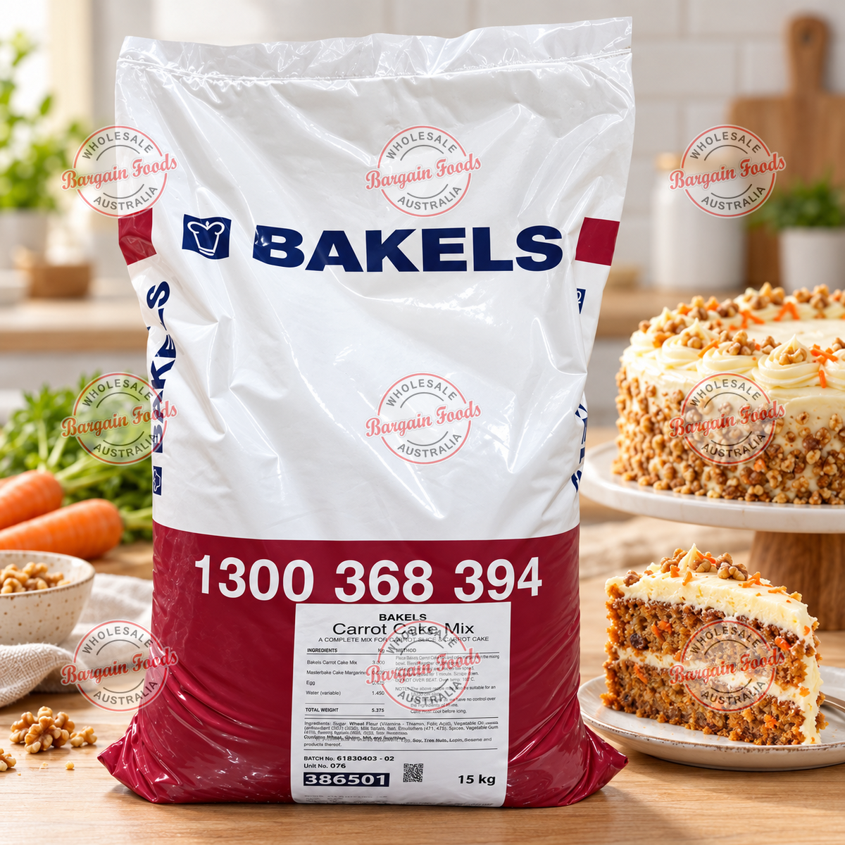 Bakels Carrot Cake Mix - 15kg