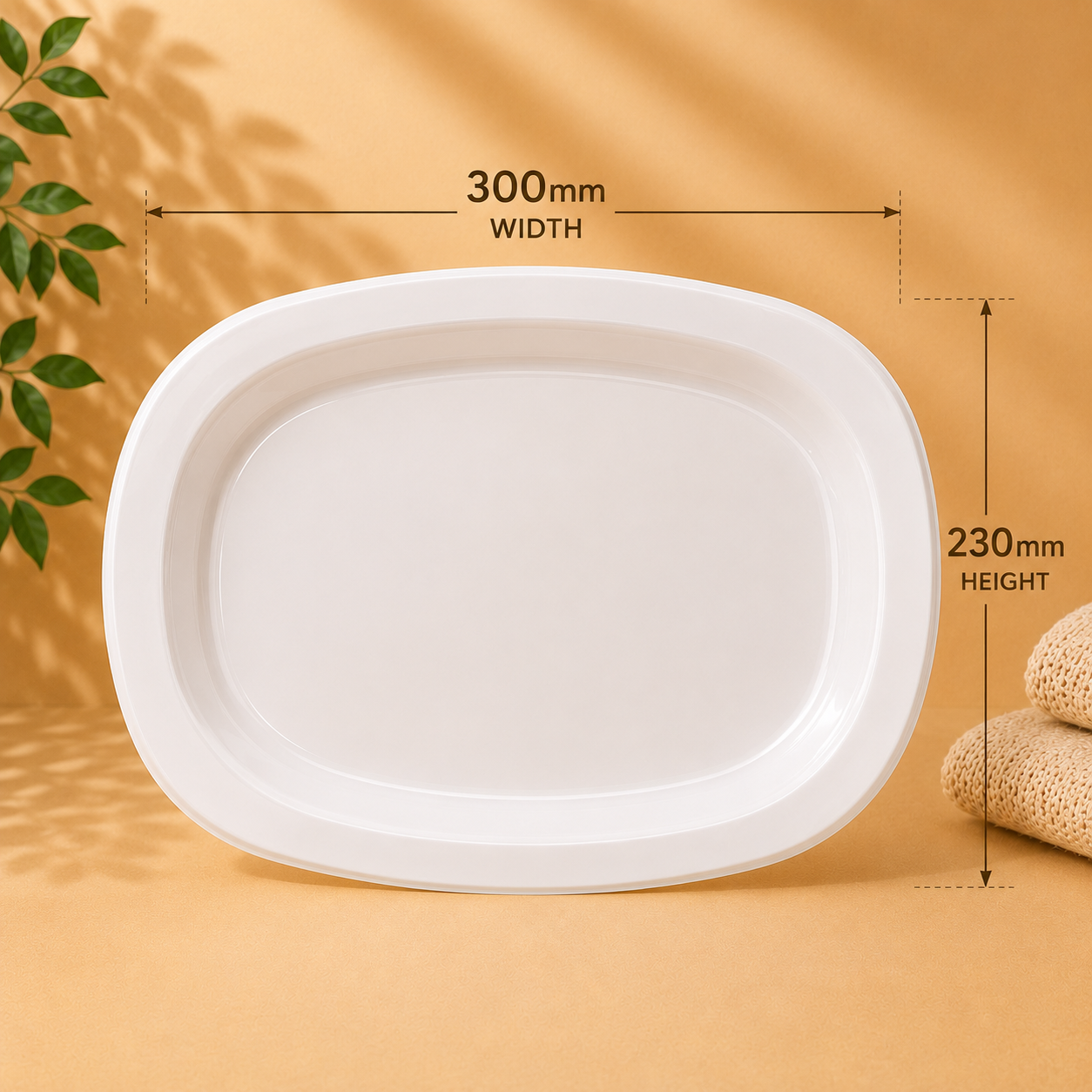 EP Plastic Oval Plates - 500pcs 20x25 (BULK)
