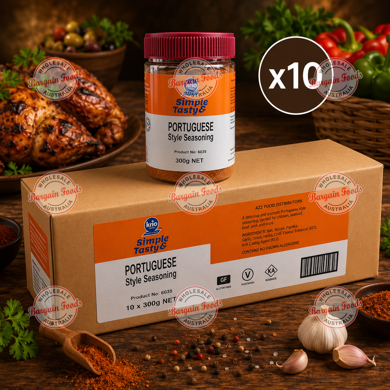 Krio Portuguese Style Seasoning - 300g x10 (BULK) CLEARANCE
