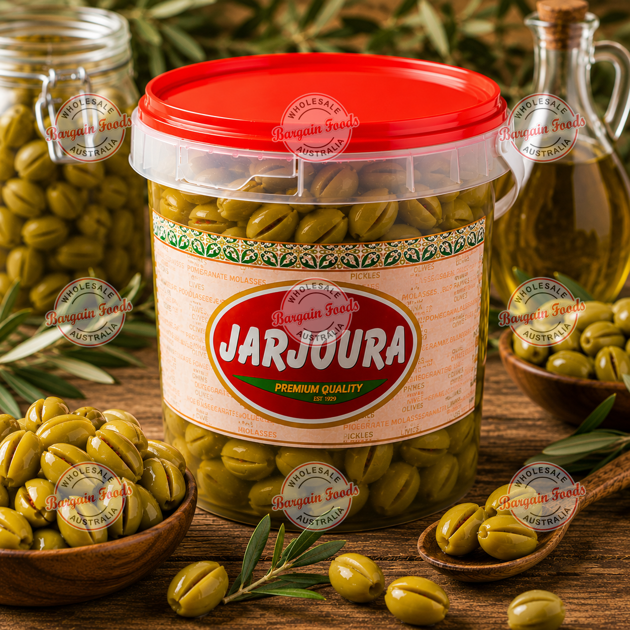 Jarjoura Green Olives - 1kg