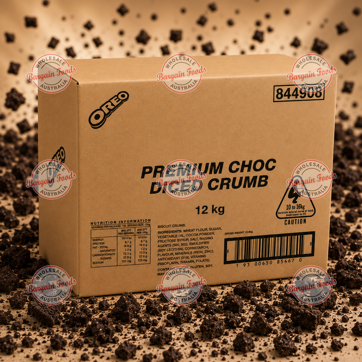 Oreo Premium Choc Diced Crumbs - 12kg (BULK)
