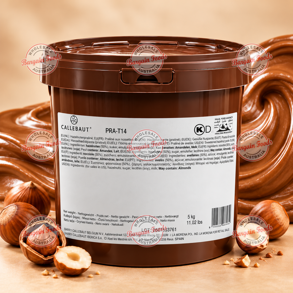 Callebaut Praline Hazelnut Paste - 5kg